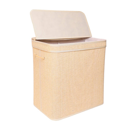 Bamboo Laundry Hamper With Lid, Washable Liner