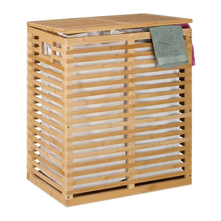 Bamboo Laundry basket with 2 sacks