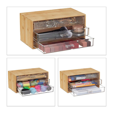 Bamboo Makeup Organiser