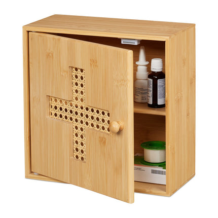 Bamboo Medicine Cabinet with 2 Compartments