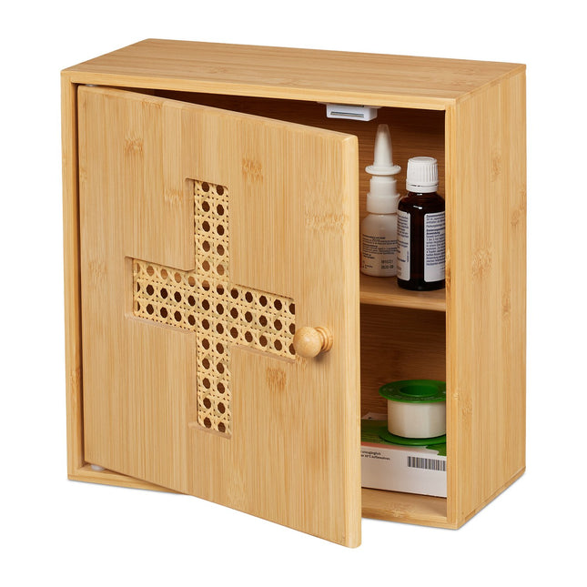 Bamboo Medicine Cabinet with 2 Compartments