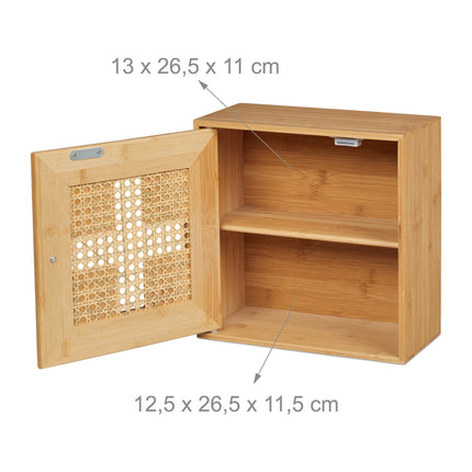 Bamboo Medicine Cabinet with 2 Compartments