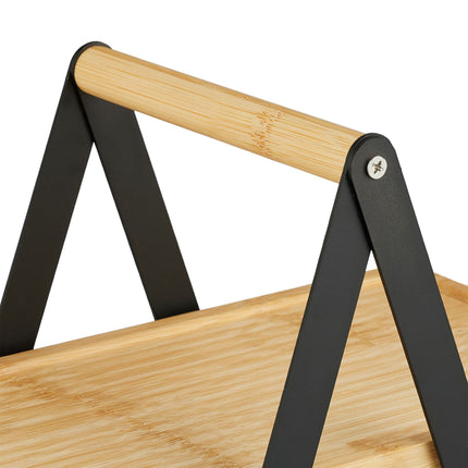 Bamboo & Metal Afternoon Tea Serving Stand
