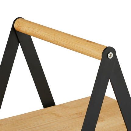 Bamboo & Metal Afternoon Tea Serving Stand