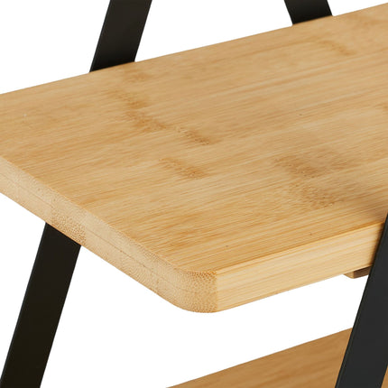 Bamboo & Metal Afternoon Tea Serving Stand