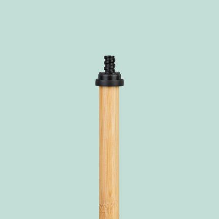 Bamboo & Metal Toilet Roll Holder with Brush Set