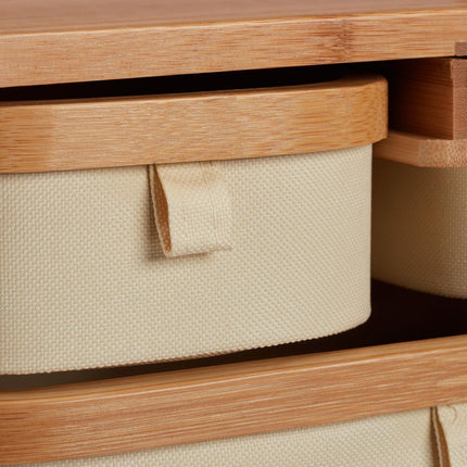 Bamboo Mini Chest of Drawers – 3-Drawer Storage Organizer