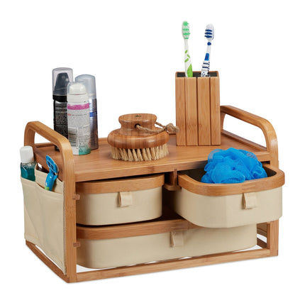 Bamboo Mini Chest of Drawers – 3-Drawer Storage Organizer