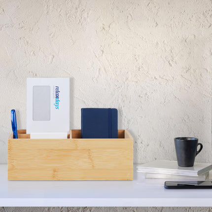 Bamboo Organizer Box with 3 Compartments