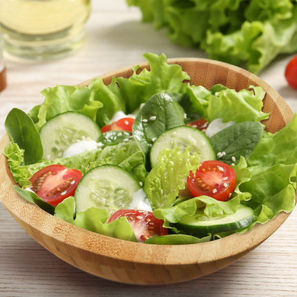 Bamboo Oval Salad Bowl – Natural, Easy to Clean