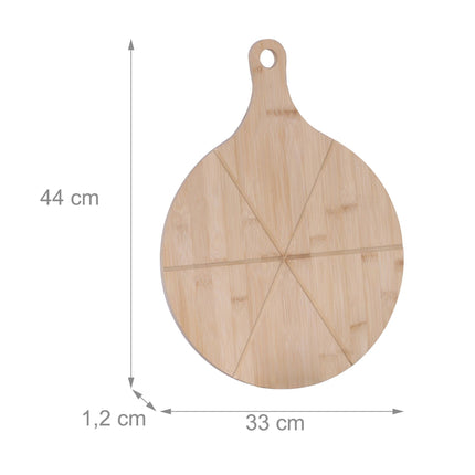 Bamboo Pizza Boards Set, 2-Piece with Grooves