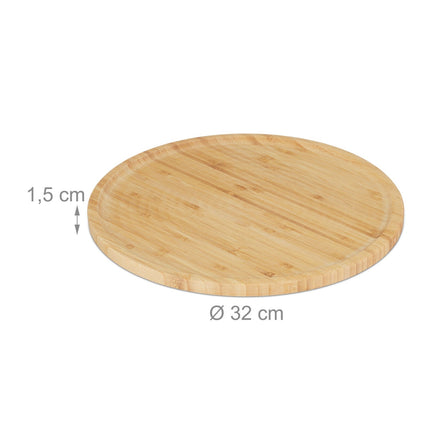 Bamboo Pizza & Serving Boards Set, 32 cm, 4-Pack