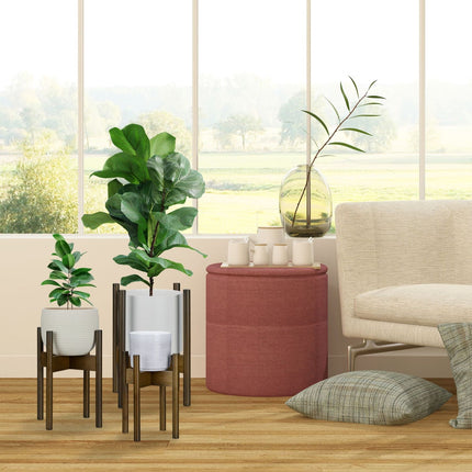Bamboo Plant Stands Set of 3 – Brown, Indoor Use