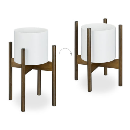 Bamboo Plant Stands Set of 3 – Brown, Indoor Use