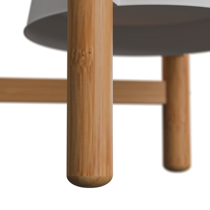 Bamboo & Plastic Indoor Plant Stand – Large Display Shelf