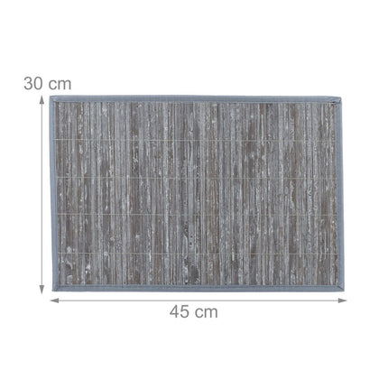 Bamboo Polyester Place Mats Set of 6 with Coasters