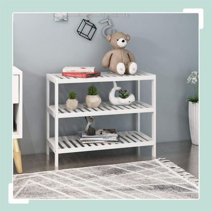 Bamboo Shoe Rack, 3-Tier, Space-Saving Design
