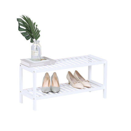 Bamboo Shoe Rack, 3-Tier, Space-Saving Design
