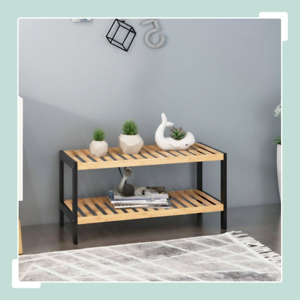 Bamboo Shoe Rack – Space-Saving, 3-Tier Shelves