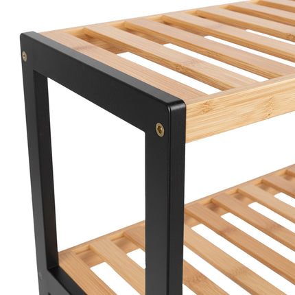 Bamboo Shoe Rack – Space-Saving, 3-Tier Shelves