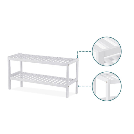Bamboo Shoe Rack – Space-Saving, Holds 9 Pairs