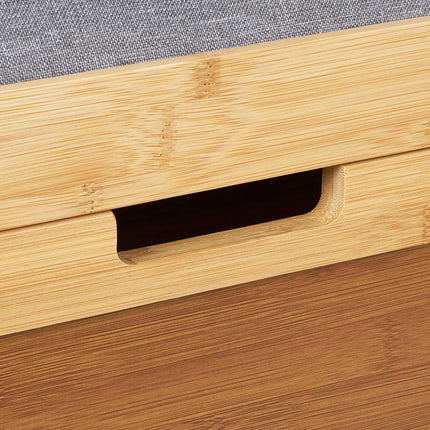 Bamboo Shoe Storage Bench with Padded Seat, Holds 8 Pairs