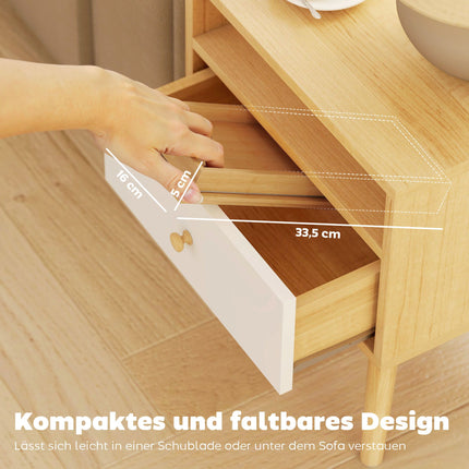 Bamboo Sofa Arm Tray for Drinks, Snacks, Remote Control