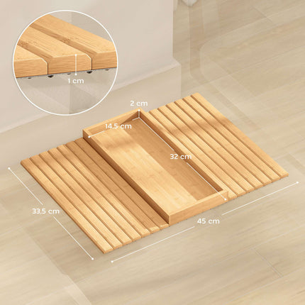Bamboo Sofa Arm Tray for Drinks, Snacks, Remote Control
