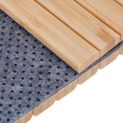 Bamboo Sofa Arm Tray with Non-Slip Pads