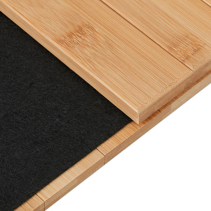 Bamboo Sofa Tray with Coasters and Side Pockets