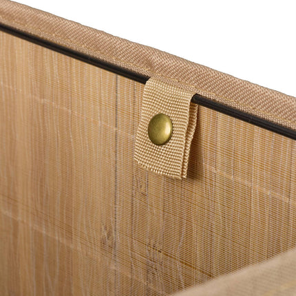Bamboo Storage Baskets with Fabric Lining, Set of 3