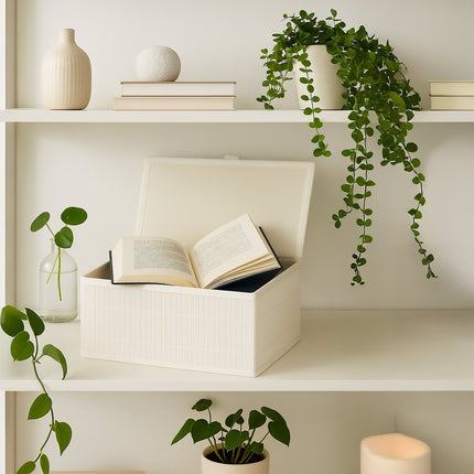 Bamboo Storage Boxes Set of 2 – Multipurpose, Lidded