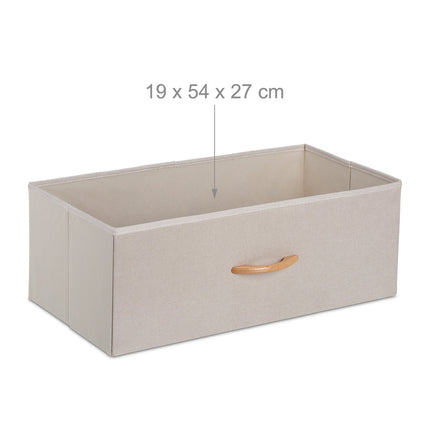 Bamboo Storage Unit with 4 Fabric Drawers