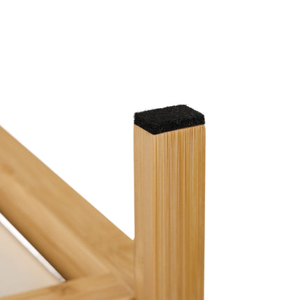 Bamboo Storage Unit with 4 Fabric Drawers
