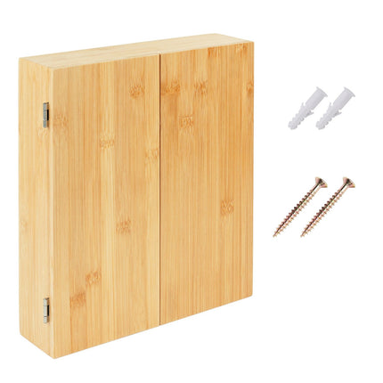 Bamboo Tea Box, 9 Slots – Wall-Mountable Organizer