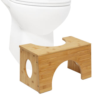 Bamboo Toilet Step Stool – Adjustable Heights