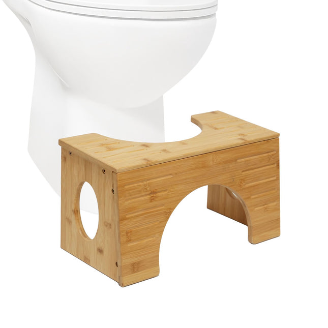 Bamboe toiletopstapje - in hoogte verstelbaar