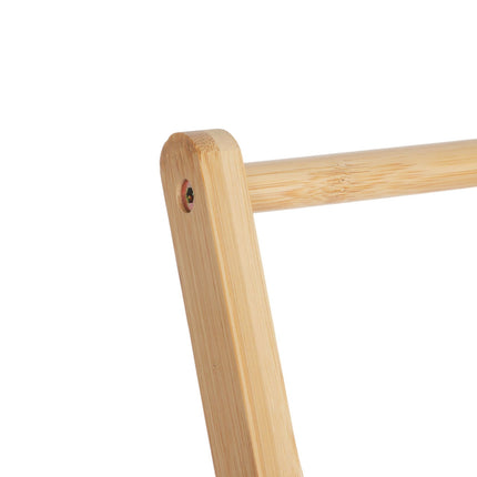 Bamboo Towel Rack with Shelf – Freestanding, Foldable