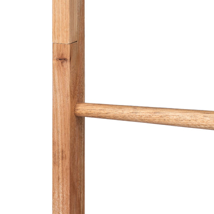 Bamboo Towel Stand with 6 Bars and 2 Shelves