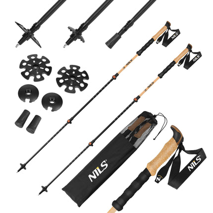 Bamboo Trekking Poles – Lightweight, Adjustable, Pair