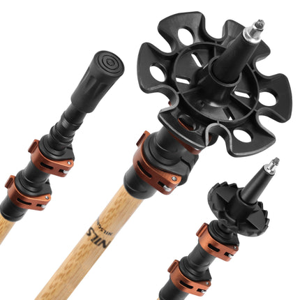 Bamboo Trekking Poles – Lightweight, Adjustable, Pair