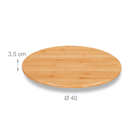 Bamboo Turntable – 360° Rotating Serving Tray