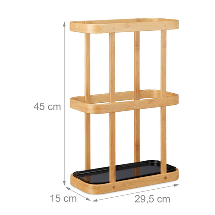 Bamboo Umbrella Stand with Drip Tray