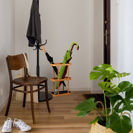 Bamboo Umbrella Stand with Drip Tray