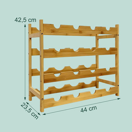 Bamboo Wine Rack for Kitchen, Living Room, Home Bar