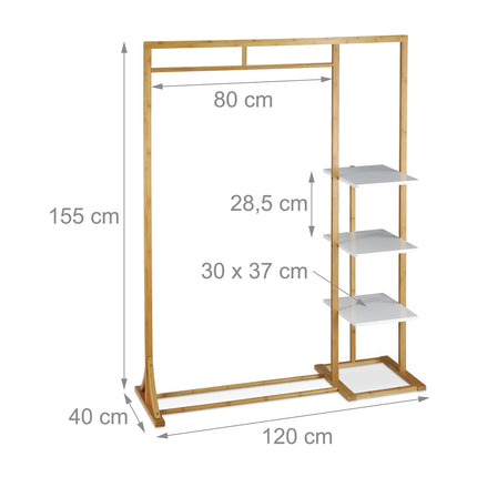Bamboo and MDF Coat Rack