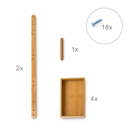 Bamboo bathroom shelf