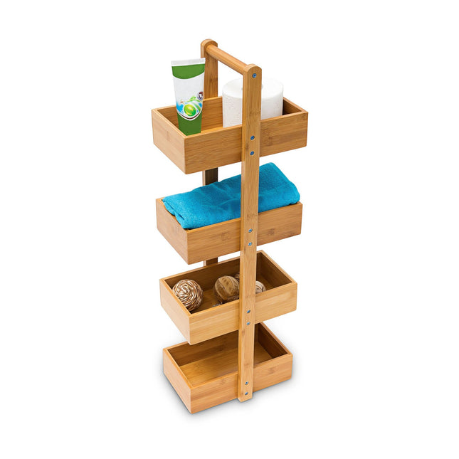Bamboo bathroom shelf