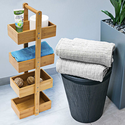 Bamboo bathroom shelf