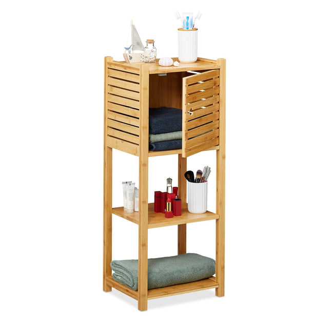 Bamboo bathroom shelf with 2 shelves